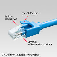 サンワサプライ カテゴリ6A LANケーブル KB-T6ATS-07BL 1個