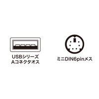 サンワサプライ USB-PS/2変換コンバータ USB-CVPS3 1個（直送品）