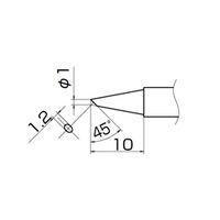 白光 T12ーBCF1Z こて先/1BC型(Z)面のみ 長寿命 T12-BCF1Z 1本(1個)（直送品）