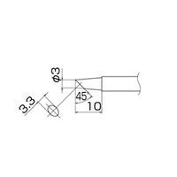 白光　こて先／ＢＣ型面のみ　Ｔ１３