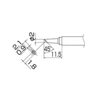 白光 T13ーBCM2 こて先/2BC型溝付 T13-BCM2 1本(1個)（直送品）