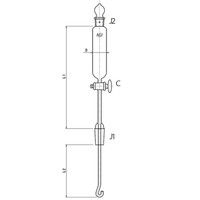 旭製作所 注入ロート ガラスコック 60mL 3796-60G-4L 1個 61-0188-78（直送品）