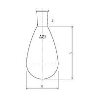 旭製作所 ナスフラスコ 20mL 15/25 3200-020-1L 1個 61-3622-36（直送品）