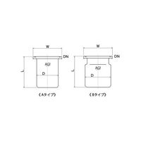 旭製作所 平底セパラ反応容器Oリング溝付 3022-2/100B-G 1個 61-4717-62（直送品）