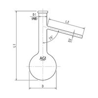 旭製作所 エングラーフラスコ 125ml 3322ー125 3322-125 1個 61-3629-87（直送品）