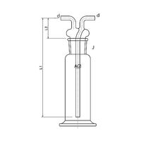 旭製作所 ノズル式ガス洗浄瓶 125ml 4100-125 1個 61-3630-04（直送品）