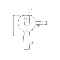 旭製作所 短型減圧用球形縮小アダプター 2322-1L4L 1個 61-4705-55（直送品）