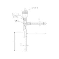 旭製作所 流量調整用ニードルバルブ L形（アングルタイプ） 芯棒材質:PTFE