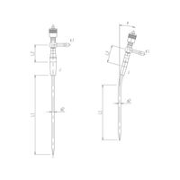 旭製作所 反応容器用高真空グリースレスバルブ付キャピラリー管芯棒材質:PTFE