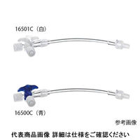 ディスコフィックスC 三方活栓 白 3バー 360° 延長チューブ100mm 16501C 1箱（50個入） 7-3488-10（直送品）