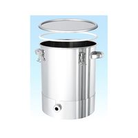 日東金属工業 PTFEパッキン付底部勾配型ステンレス密閉容器 100L KTT-CTH-PTFE-47H 1個 62-1369-49（直送品）