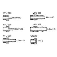 アイシス アダプターフィッティング 1/4UNFー2.5mm VFU206 1パック 61-0479-54（直送品）