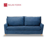 【車上渡し】RELAX FORM サボン 2.5人掛ソファ オリエンタルブルー 1脚（直送品）