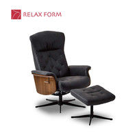 【車上渡し】RELAX FORM ラウロ Lauro パーソナルチェア ブラック 1セット（直送品）