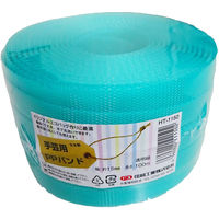 小巻PPバンド15mm×100m透明緑（透明カラー色） PPBAND15-100-CG 1セット（10巻） 信越工業（直送品）