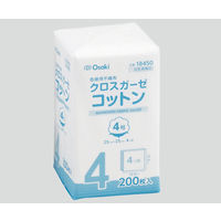 オオサキメディカル クロスガーゼコットン 4号 18450 1セット（600枚：200枚入×3個） 8-9595-01（直送品）