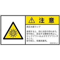PL警告表示ラベル（ISO準拠）│放射から生じる危険:紫外線│IE0501501│注意│Lサイズ