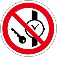 PL警告表示ラベル（ISO準拠）│禁止事項:金属・腕時計の禁止│IZ07│シンボルマーク