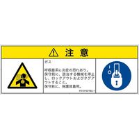 PL警告表示ラベル（ISO準拠）│材料・物質による危険:有毒ガス/窒息│IF0101621│注意│Mサイズ