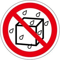 PL警告表示ラベル（ISO準拠）│禁止事項:水ぬれ禁止│IZ18│シンボルマーク