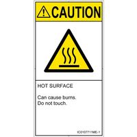 PL警告表示ラベル（ISO準拠）│熱的な危険:表面高温│IC0107711│注意│Mサイズ