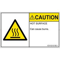 PL警告表示ラベル（ISO準拠）│熱的な危険:表面高温│IC0103101│注意│Sサイズ