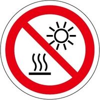 PL警告表示ラベル（ISO準拠）│禁止事項:日光や高温部にさらすの禁止│IZ30│シンボルマーク