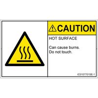 PL警告表示ラベル（ISO準拠）│熱的な危険:表面高温│IC0107701│注意│Sサイズ