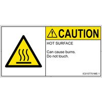 PL警告表示ラベル（ISO準拠）│熱的な危険:表面高温│IC0107701│注意│Mサイズ