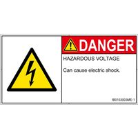 PL警告表示ラベル（ISO準拠）│電気的な危険:感電│IB0103003│危険│Mサイズ