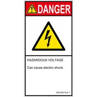 PL警告表示ラベル（ISO準拠）│電気的な危険:感電│IB0103013│危険│Lサイズ