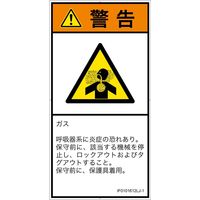 PL警告表示ラベル（ISO準拠）│材料・物質による危険:有毒ガス/窒息│IF0101612│警告│Lサイズ