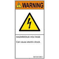 PL警告表示ラベル（ISO準拠）│電気的な危険:感電│IB0103012│警告│Mサイズ