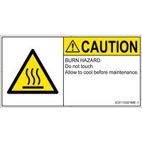 PL警告表示ラベル（ISO準拠）│熱的な危険:表面高温│IC0113301│注意│Mサイズ
