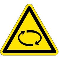 PL警告表示ラベル（ISO準拠）│機械的な危険:回転物│IA31│シンボルマーク