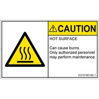 PL警告表示ラベル（ISO準拠）│熱的な危険:表面高温│IC0107801│注意│Sサイズ