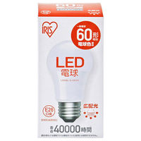 【アスクル限定】アイリスオーヤマ LED電球 E26 広配光 60W相当 電球色　LDA8L-G-6A14　  オリジナル（わけあり品）