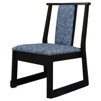アースモス 椅子高座椅子 背もたれ縦型L1787 ラインハート 青 ウッドフレーム (1個入) utw-74221756（直送品）