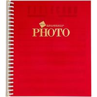 ナカバヤシ ライトアルバム 四つ切サイズ　ジムシリーズ ライトフォート 赤 アL-JHO2-121-R 1冊（直送品）