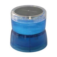 エスコ [ソーラー充電式] LED回転灯(マグネット付/青) EA983FS-138 1個（直送品）