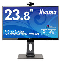 iiyama 23.8インチワイド液晶モニター Webカメラ搭載 昇降機能付 XUB2490HSUC-B1