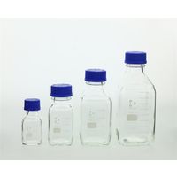 ナリカ ねじ口角びん（デュラン） ガラス 250mL 液切リング付 S75-2092-02 1セット（5個）（直送品）