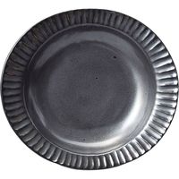 陶里 中皿 鉄結晶削ぎカレー皿 (3個入) tri-301869915（直送品）
