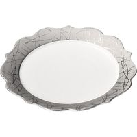 陶里 中皿 プラチナ鏡型19cm皿 (2個入) tri-304629204（直送品）