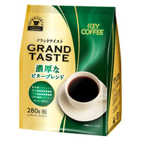 【コーヒー粉】キーコーヒー グランドテイスト 濃厚なビターブレンド 1袋（280g）
