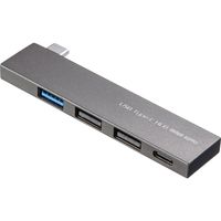 サンワサプライ USB Type-C コンボ スリムハブ USB-3TCH21SN 1個