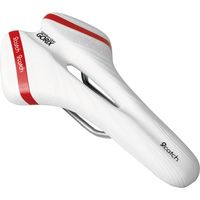 GORIX 自転車サドル A6-1 ホワイト×レッド 1個（直送品）