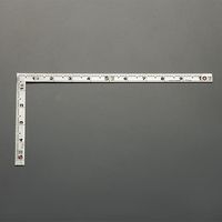 エスコ 150x300mm シルバー曲尺 EA720WA-11A 1セット(2本)（直送品）