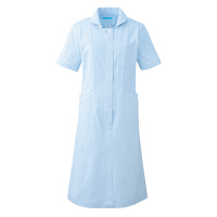KAZEN ワンピース半袖 （ナースワンピース） 医療白衣 サックスブルー（水色）×ホワイト 3L 020-21（直送品）
