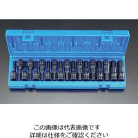 エスコ 1/2”DR インパクト[INHEX]ソケット(メトリック・インチ) EA164DV-20 1セット（直送品）